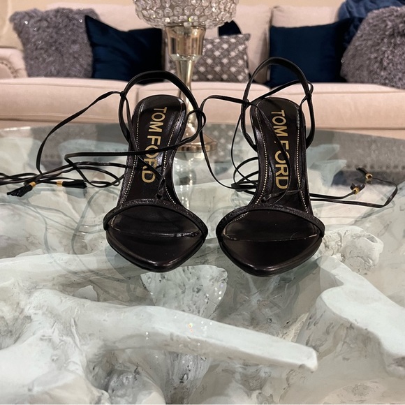 Authentic NIB TOM FORD LEATHER TASSEL ANKLE WRAP SANDAL...RETAIL $1390 - Picture 8 of 13